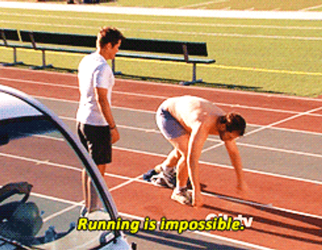 Running Give Up Parks And Recreation GIF