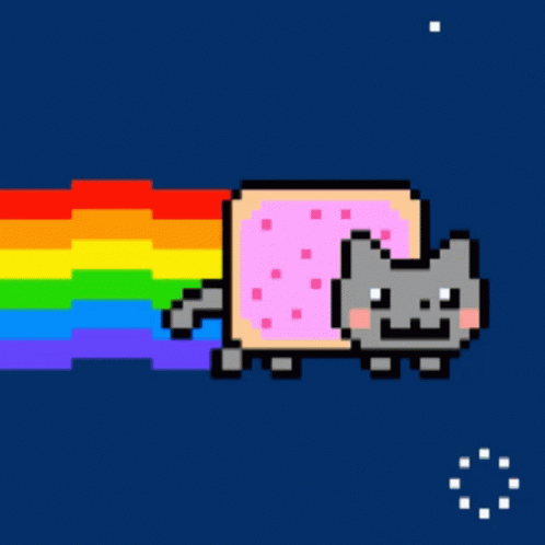 Running Gray Poptart Cat GIF