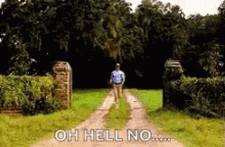 Running Guy Oh Hell No GIF