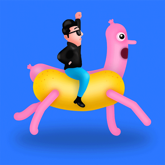 Running Hotdog Got My Fingers Crossed GIF