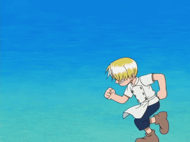 Running Kick One Piece Sanji GIF