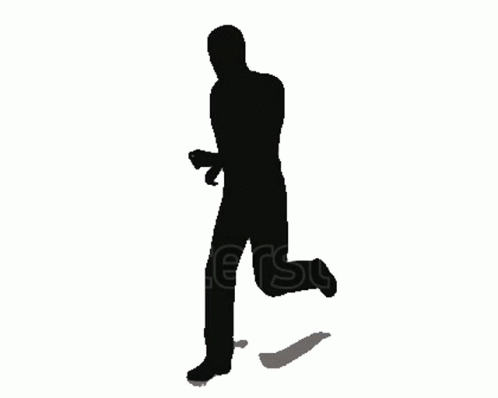 Running Man Silhouette GIF