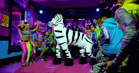Running Man Zebra Party Hard GIF
