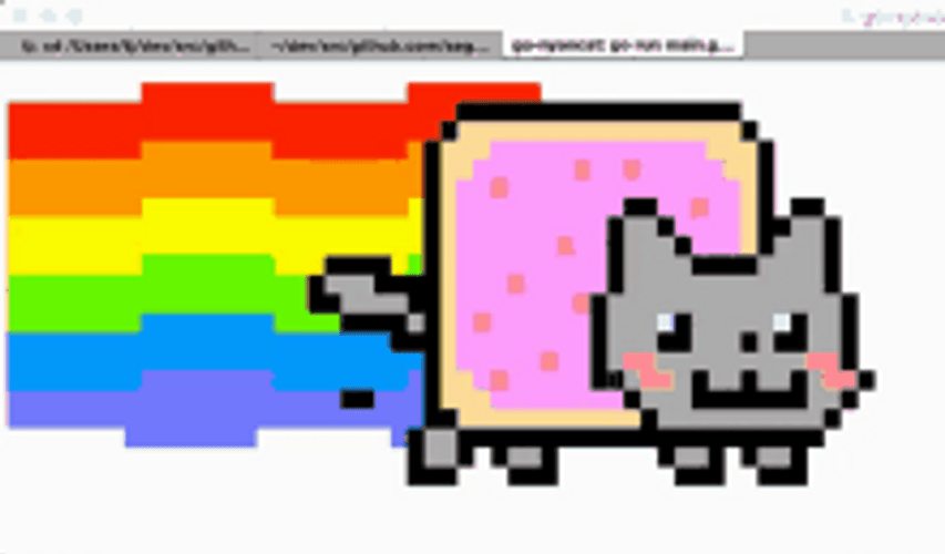 Running Nyan Cat With White Background GIF