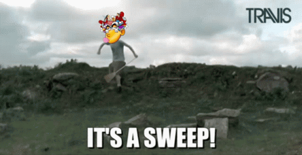 Running Saying It's A Sweep GIF