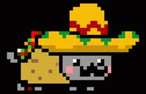 Running Taco Cat Poptart Cat In The Dark GIF