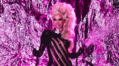 Rupaul Fires Hoses Of Purple Glitter Bomb GIF
