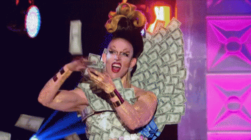 Rupaul Make It Rain Money GIF