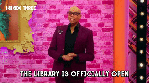 Rupaul Reading Is Fundamental Library Is Open GIF