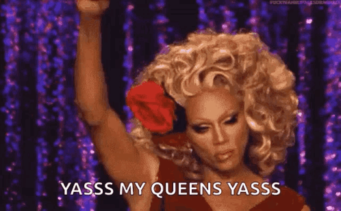 Rupauls Drag Race Cheering Her Queens GIF