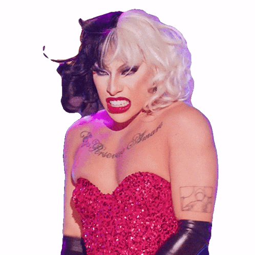 Rupauls Drag Race Eva Le Queen Scratching GIF