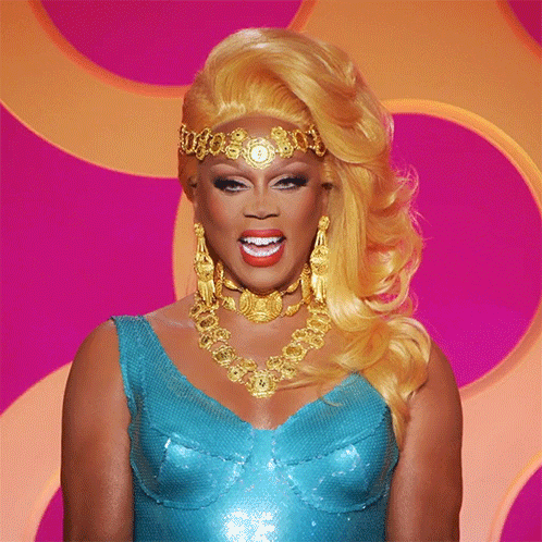 Rupauls Drag Race Golden Hair Panting GIF
