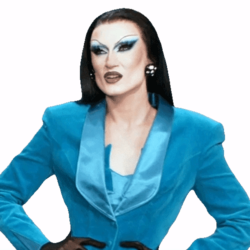 Rupauls Drag Race Gottmik Blue Outfit GIF