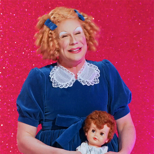Rupauls Drag Race Jimbo Holding Doll GIF