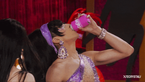 Rupauls Drag Race Mirage Drinking GIF