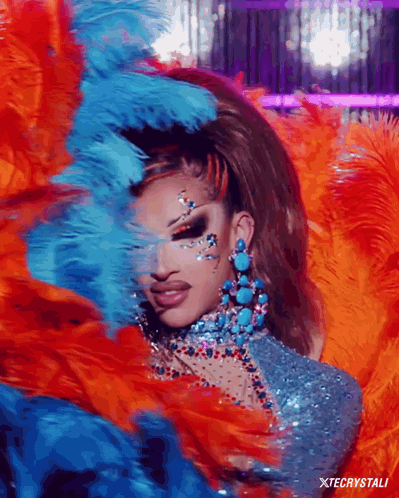 Rupauls Drag Race Mirage Feathered Props GIF