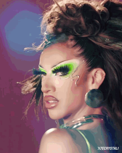 Rupauls Drag Race Mirage Mint Green Eye Shadows GIF