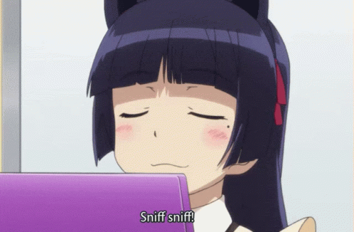 Ruri Goko Anime Sniffing Stop It GIF