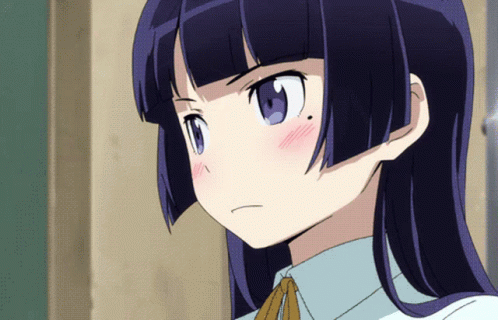 Ruri Gokou Flustered Oreimo Anime GIF