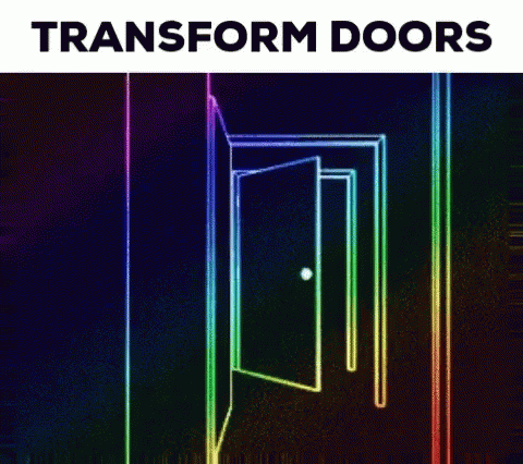 Rush Transform Infinite Neon Doors GIF