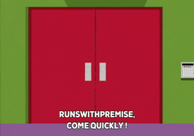 Rushing Thru Door Come Quickly South Park GIF