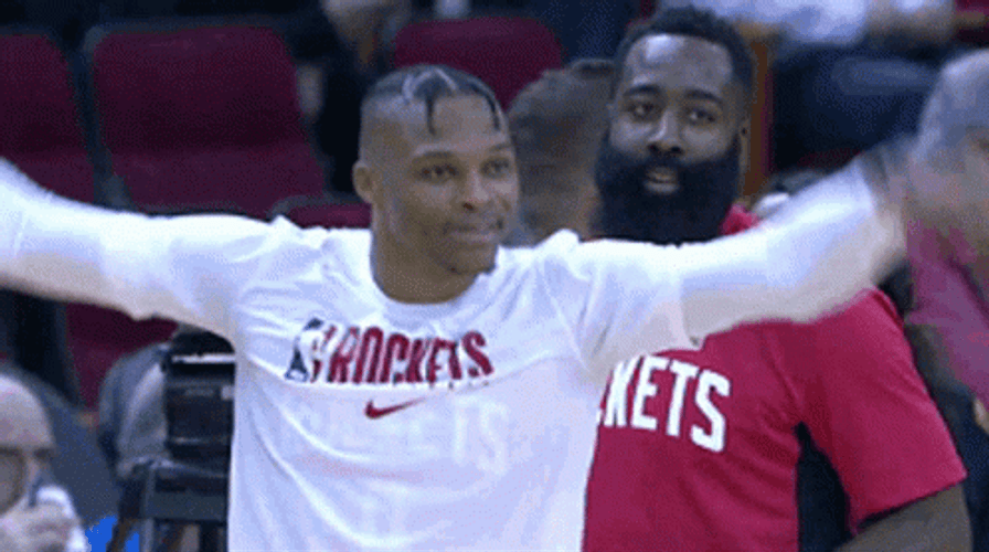 Russell Westbrook Happy Cheering GIF