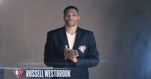 Russell Westbrook Waving In Suit GIF