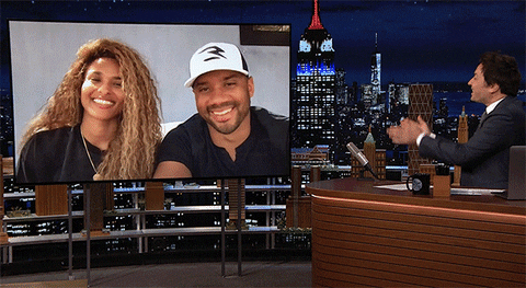 Russell Wilson On Screen Interview GIF
