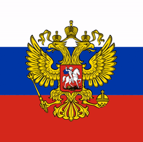 Russian Flag Double Headed Eagle Horseman GIF