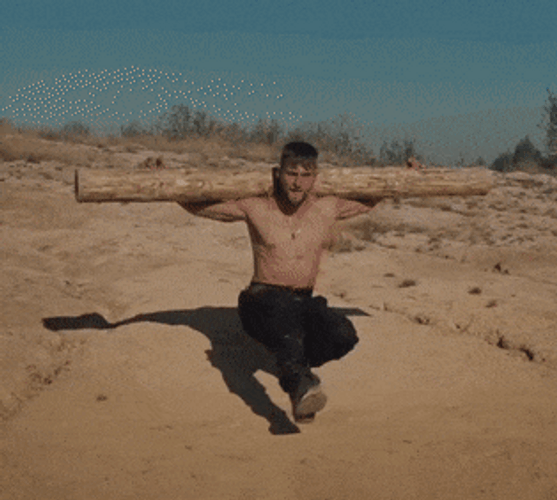 Russian Guy Squat Dance Jump Tricks GIF