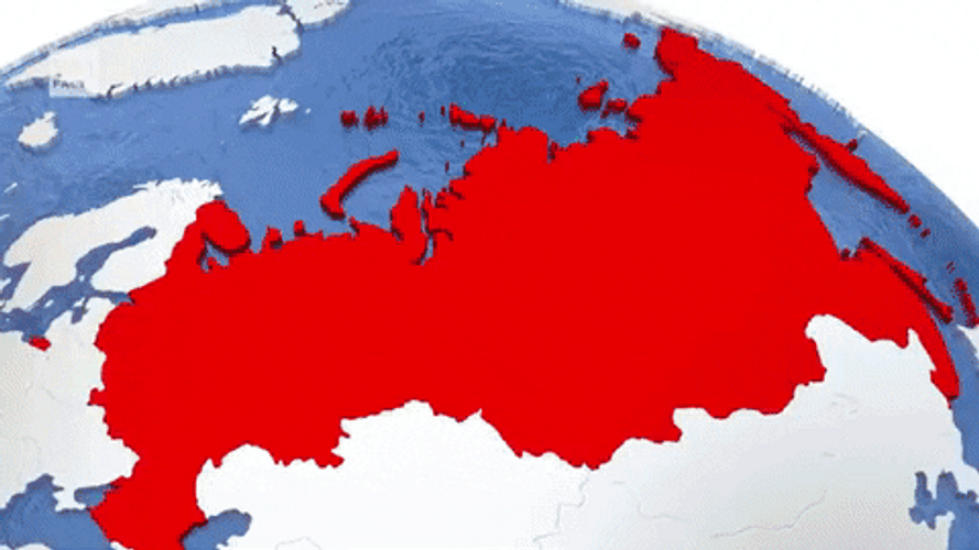 Russian Map Largest Country Illustration GIF