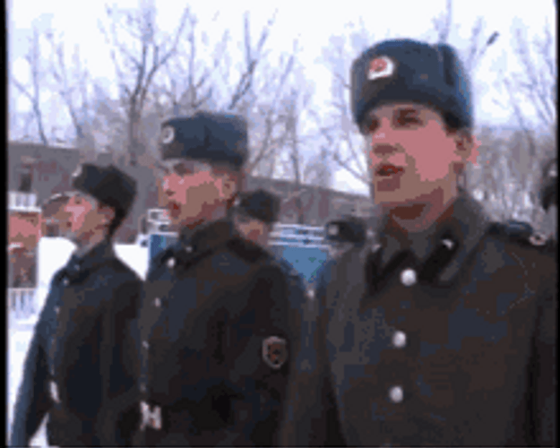 Russian Soldiers Marching Walking Forward GIF