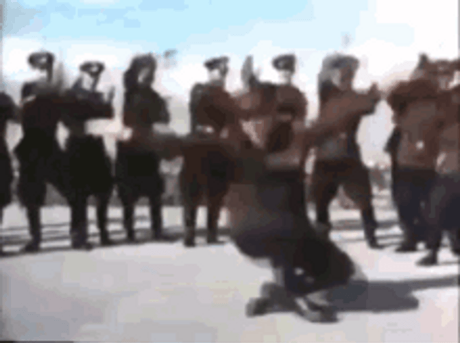 Russian Soldiers Spinning Dance GIF