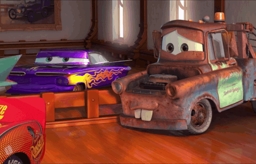 Rusty Tow Truck Parked On Roadside GIF