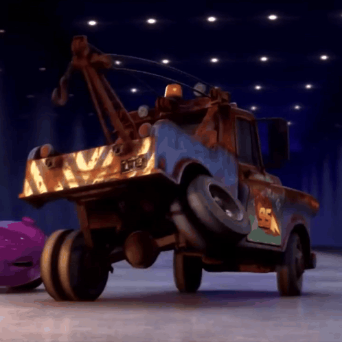 Rusty Tow Truck With Number 55