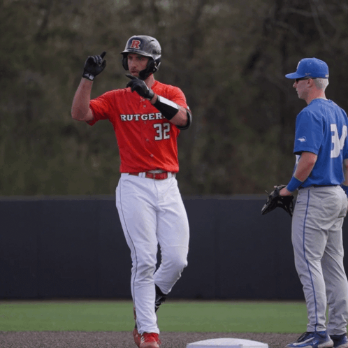 Rutgers Baseball Players Shaking Fingers GIF