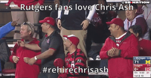 Rutgers Basketball Coach Chris Ash Hugging GIF