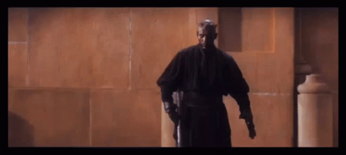 Ruthless Darth Maul Double-Bladed Light Sabber GIF