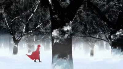 Rwby Red Riding Hood Walking In Snow GIF