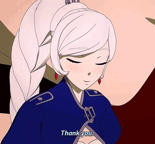Rwby Weiss Schnee Thank You GIF