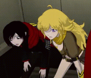 Rwby Yang Xiao Long Ruby Rose Hiding GIF