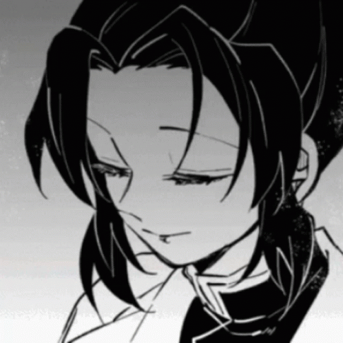 Mitsuri Kanroji Black And White Image GIF