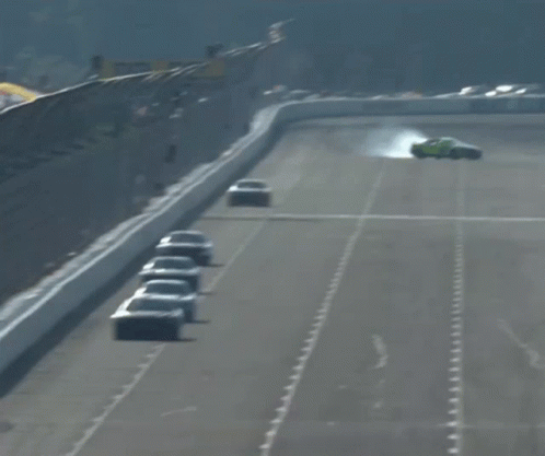 Ryan Blaney Crashing His Car GIF