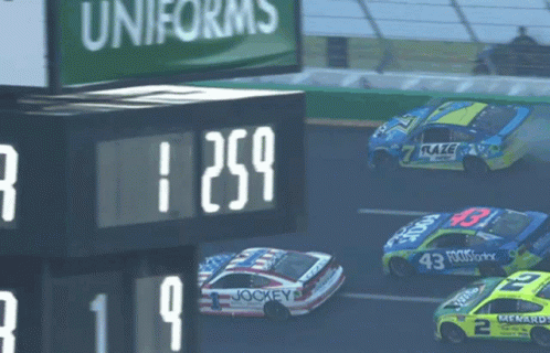Ryan Blaney Crashing In Nascar GIF