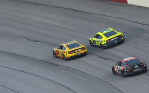 Ryan Blaney Driving In Nascar GIF