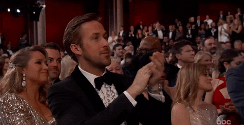 Ryan Gosling Clapping Hands GIF
