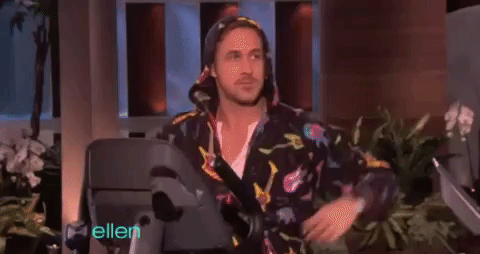 Ryan Gosling Wearing Jumping Jammerz GIF