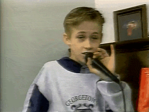 The Little Ryan Gosling Singing GIF