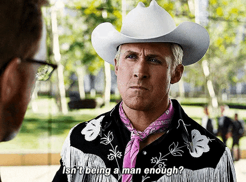 Ryan Gosling Ken Be A Man Enough GIF