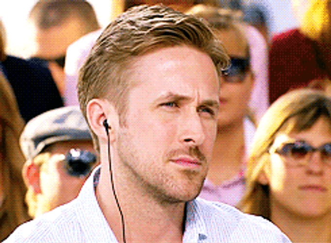 Ryan Gosling With Headset On GIF